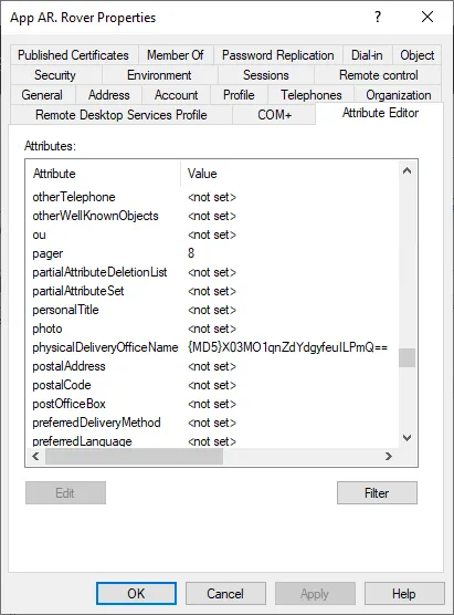 Password Comparison configuration