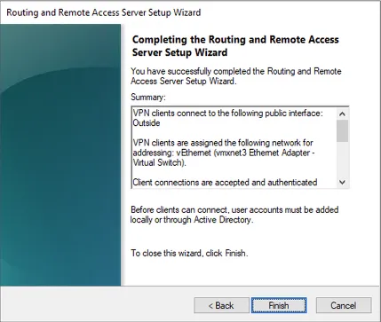 RRAS — configure RADIUS server address and shared secret