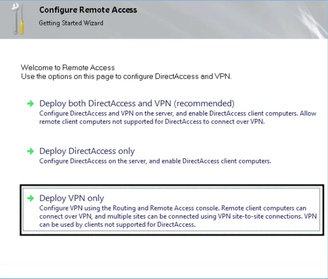 RRAS — management console