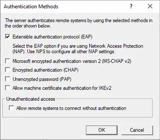 RRAS — set RADIUS timeout to 35 seconds