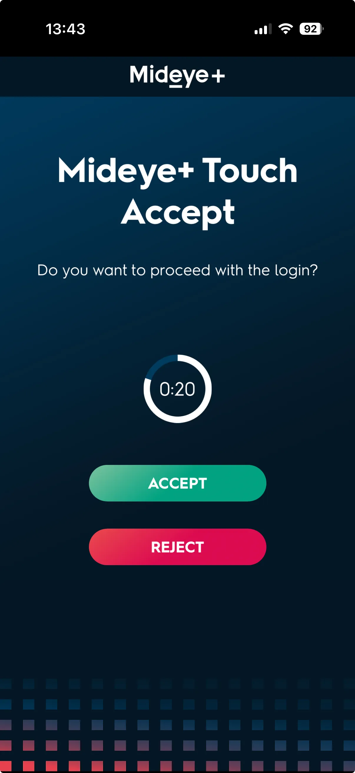 Mideye+ authentication app