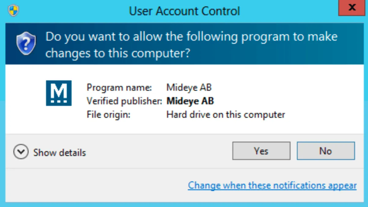 Confirmation dialog